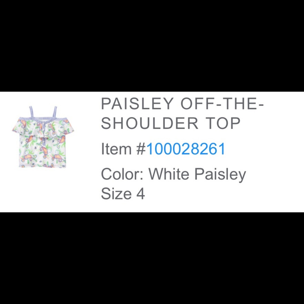 Paisley off the shoulder top